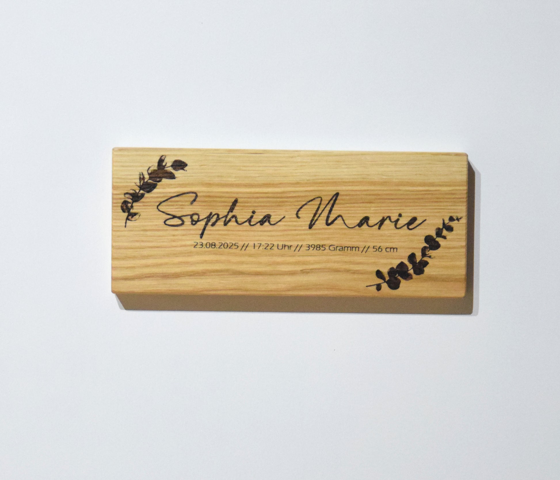 Eichenschild (30-40x12cm), Geburtsschild, Babyschild personalisiert, Geburtsgeschenk, Namensschild. (Kopie)