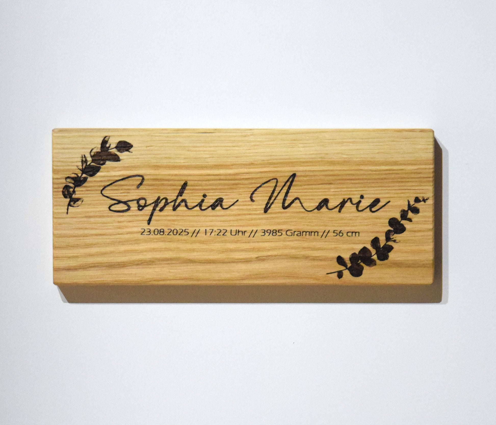 Eichenschild (30-40x12cm), Geburtsschild, Babyschild personalisiert, Geburtsgeschenk, Namensschild. (Kopie)
