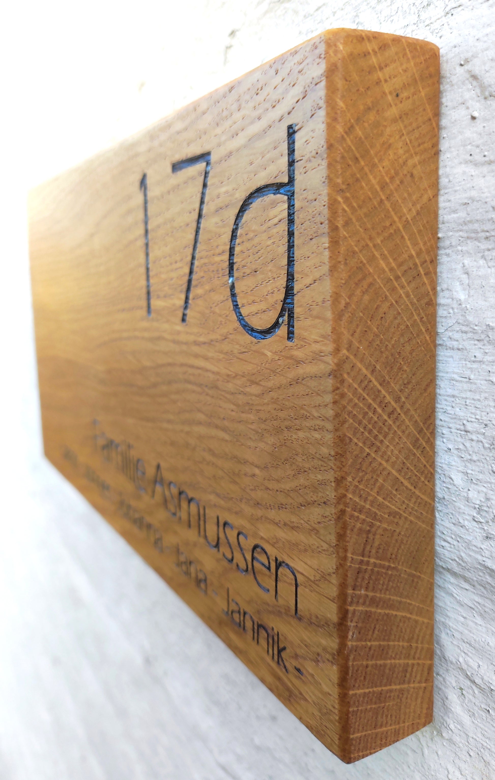 Eichenschild (30x15cm), Haustürschild, Türschild personalisiert, Familienschild, Eingangsschild, Holzschild, Namensschild Haustür.